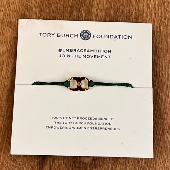 Tory Burch Women Empowerment Bracelet Kelly Green and Gold - Picture 6 of 7